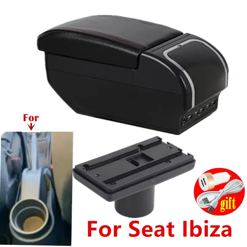 

Центральный подлокотник для Seat Ibiza 6j Ibiza 6L, подлокотник для Seat Ibiza, автомобильный подлокотник, ящик для хранения, интерьер, специальная модернизация