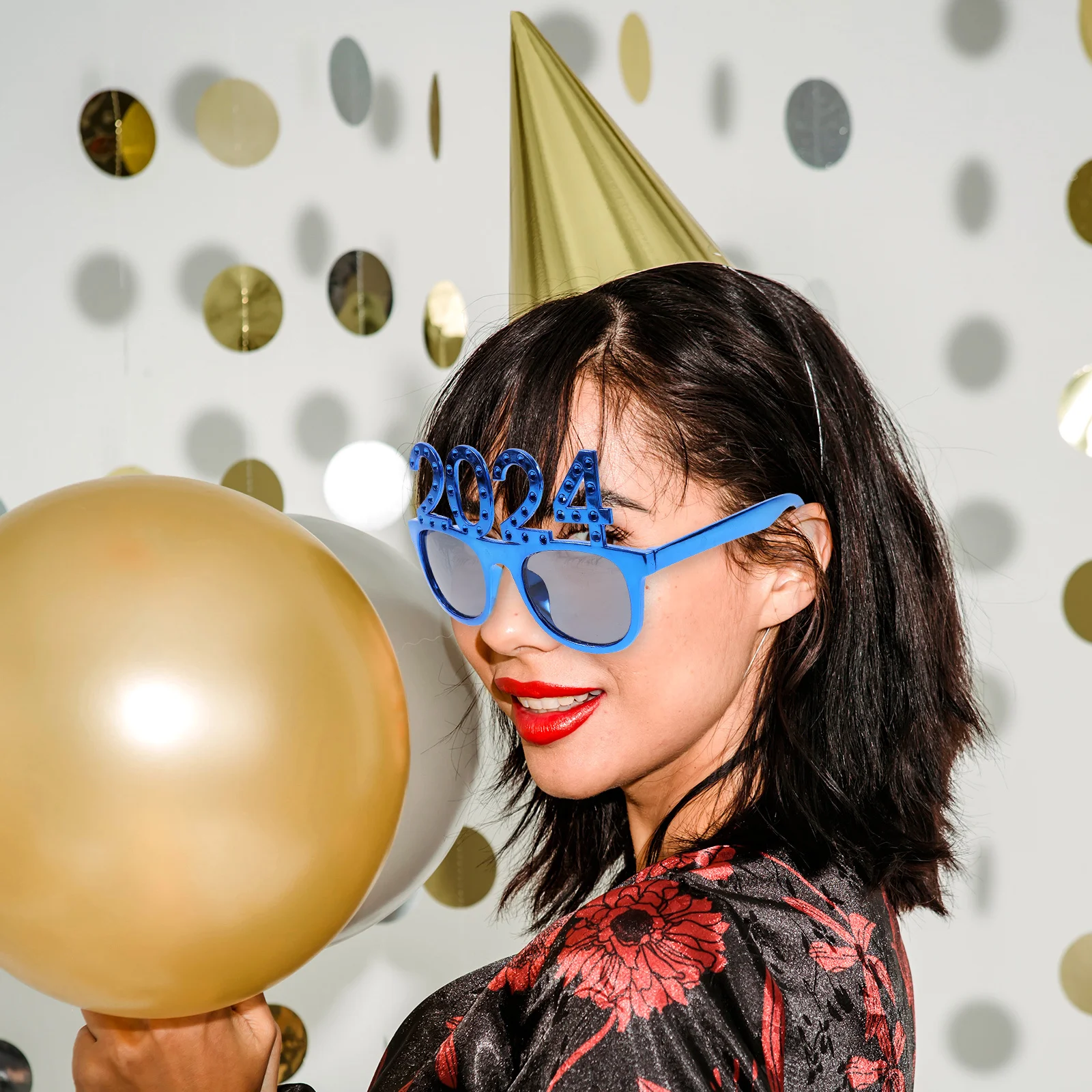 

2024 Number Glasses Party Supplies New Year Photo Props Lightweight Pc Material Eyewear Party Glasses Decor