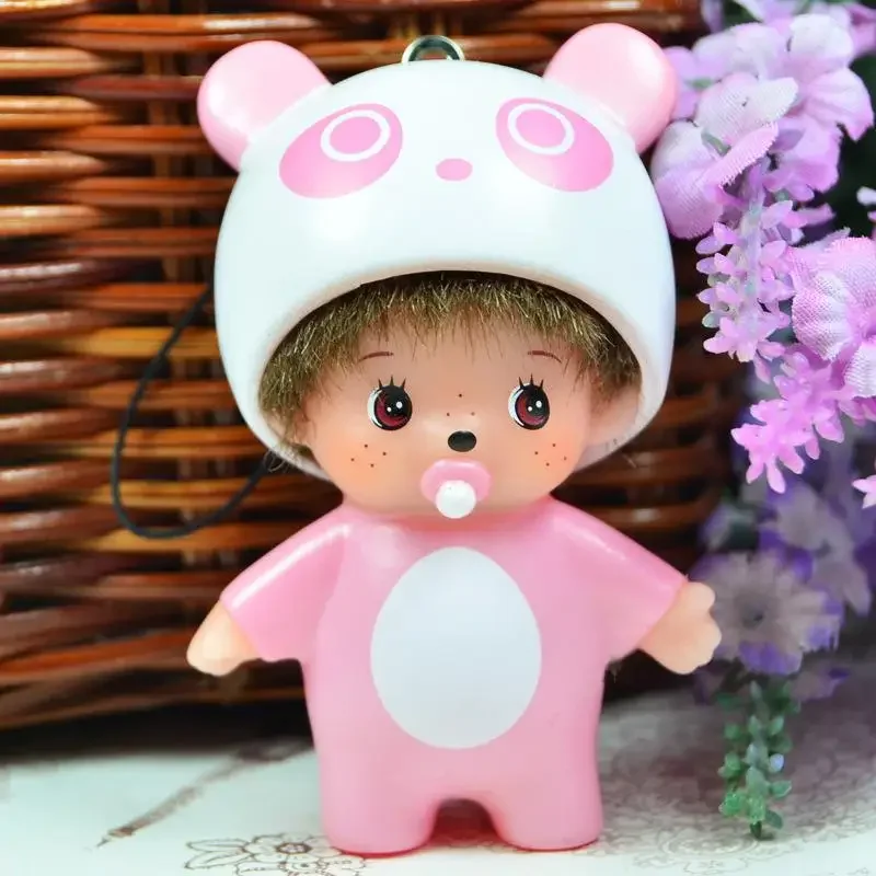 Cartoon Monchhichi Kitty Kuromi Schlüsselanhänger Niedlicher Mädchenhafter Anhänger Langlebiger Kunststoff Studenten-Taschenanhänger Geschenk Auto-Dekoration – Detail 8