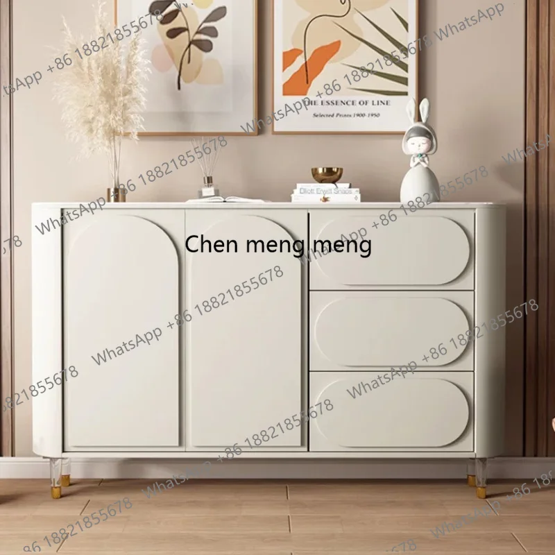 

Cream Wind Ultra-thin Edge Cabinet 25cm Narrow Storage Kitchen Cabinet Counter