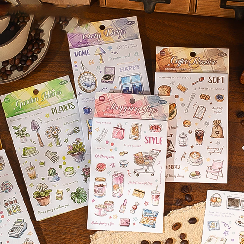 

Mr.Paper, 4 шт., наклейки с коллекцией Life Wanderlust, высеченные принадлежности для журналов, декор для ежедневного коллажа сцены, тематический креативный материал