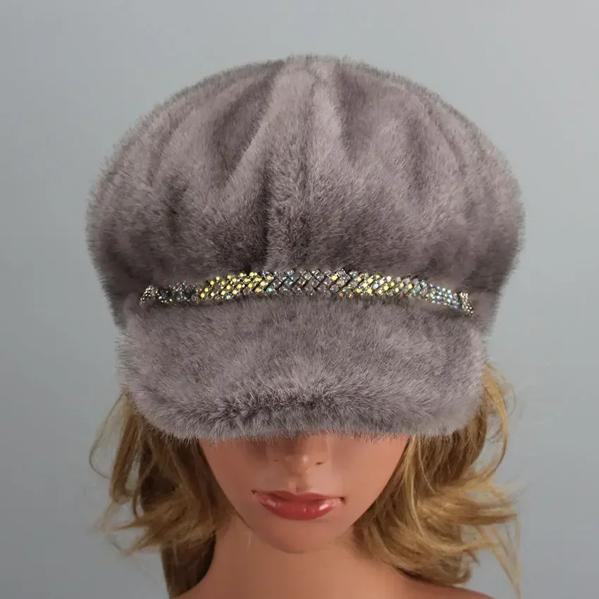 Ladies Casual Faux Fur Hat Autumn Winter Hats For Women 