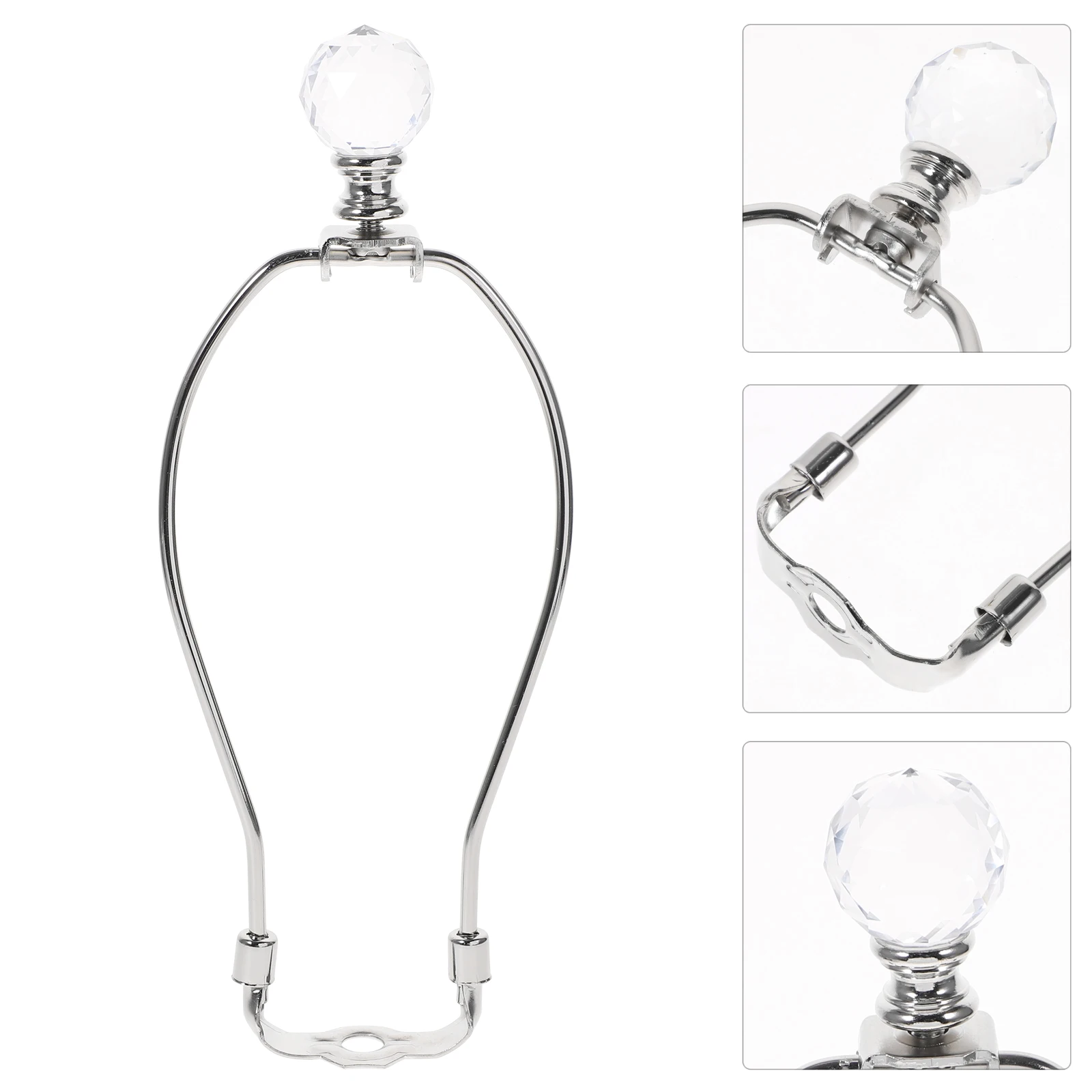 

1Set Lamp Harp Metal Holder Silver Polished Strong Rust-Proof for Desk Floor Lamp Shade Repair Kit DIY Lighting Accessories
