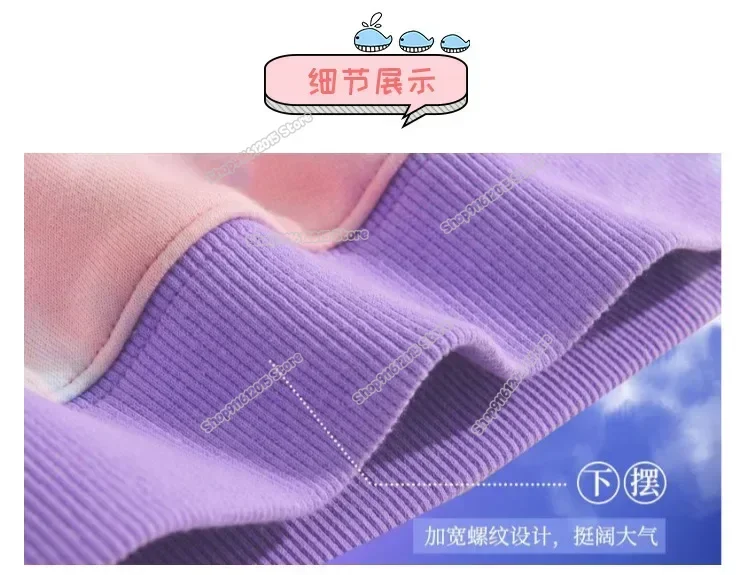 เสื้อสเวตเชิ้ตเด็กผู้หญิงลายไท-ได ตัวอักษร A-Z ของ Gabbys Dollhouse สำหรับฤดูใบไม้ร่วงและฤดูหนาว สีม่วง เสื้อคลุมเด็ก เสื้อผ้าเด็กแนวสปอร์ต