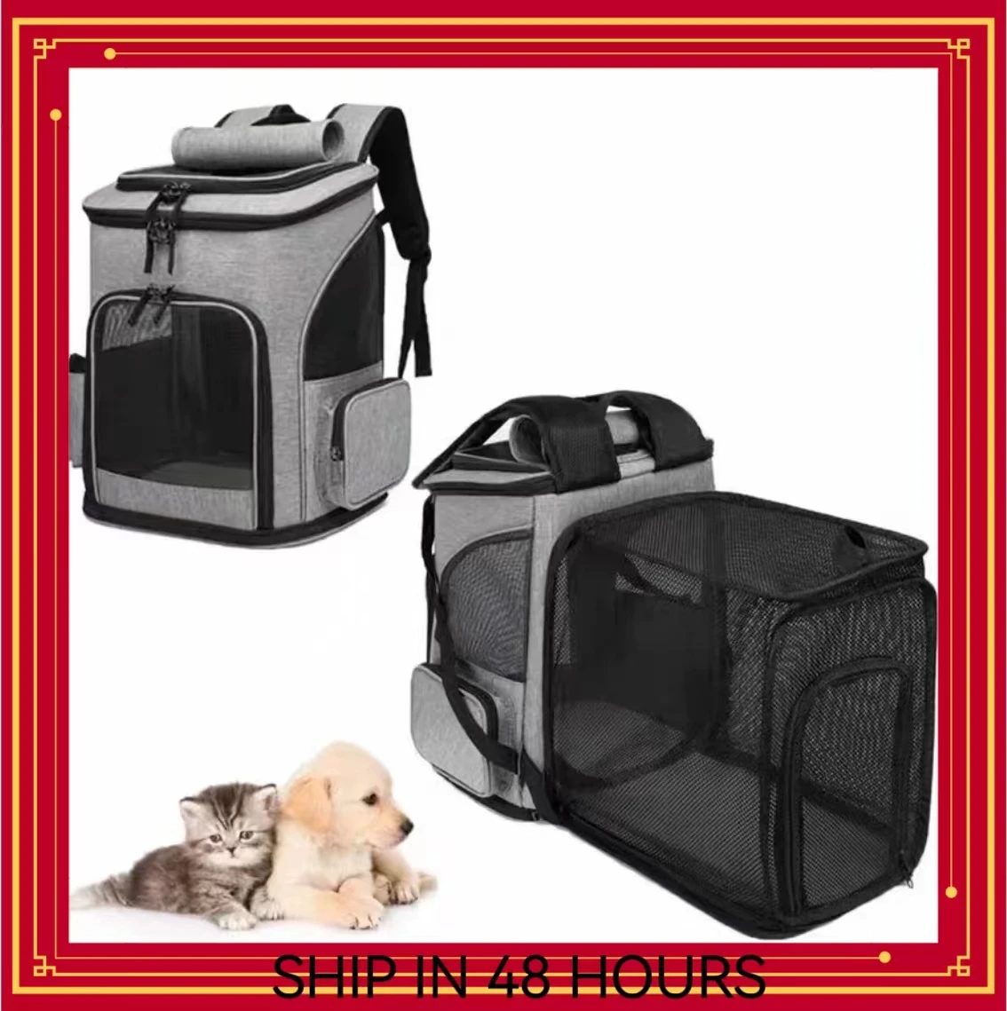 

Expandable Cat Backpack Breathable Outgoing Travel Backpack Carrier For Cats Small Dogs Carry Transport Cat Backpack Accessories