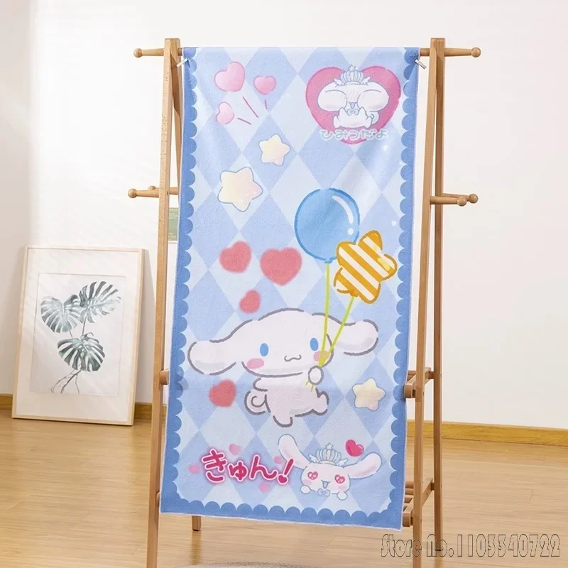 Admire Kuromi Cartoon Bath Towels Microfiber Beach Swimming Towel Decor for Kids Gift 75x150cm