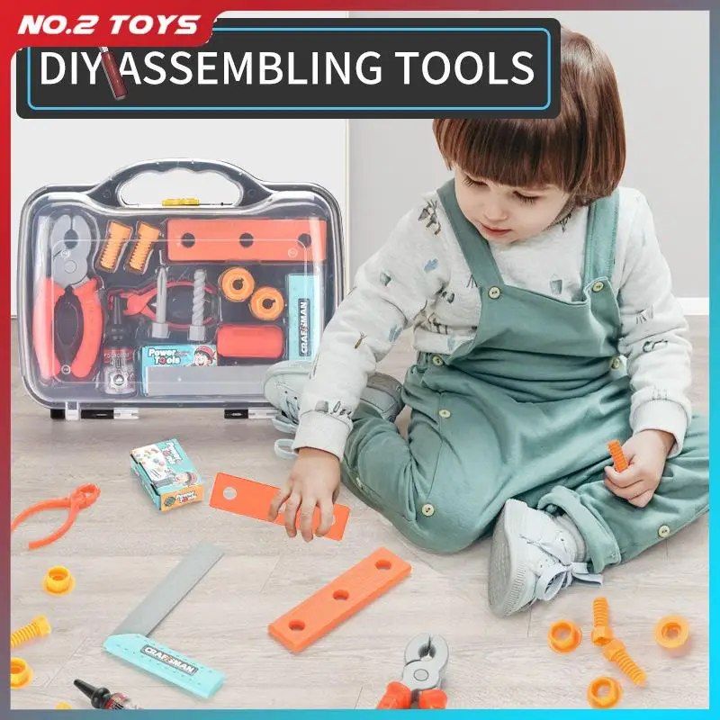 Simulatie Reparatie Tool Kit Speelgoed Fantasiespel Gereedschapskist Draagbare Koffertang Schroevendraaier Diy Educatief Speelgoed voor Kinderen Cadeau