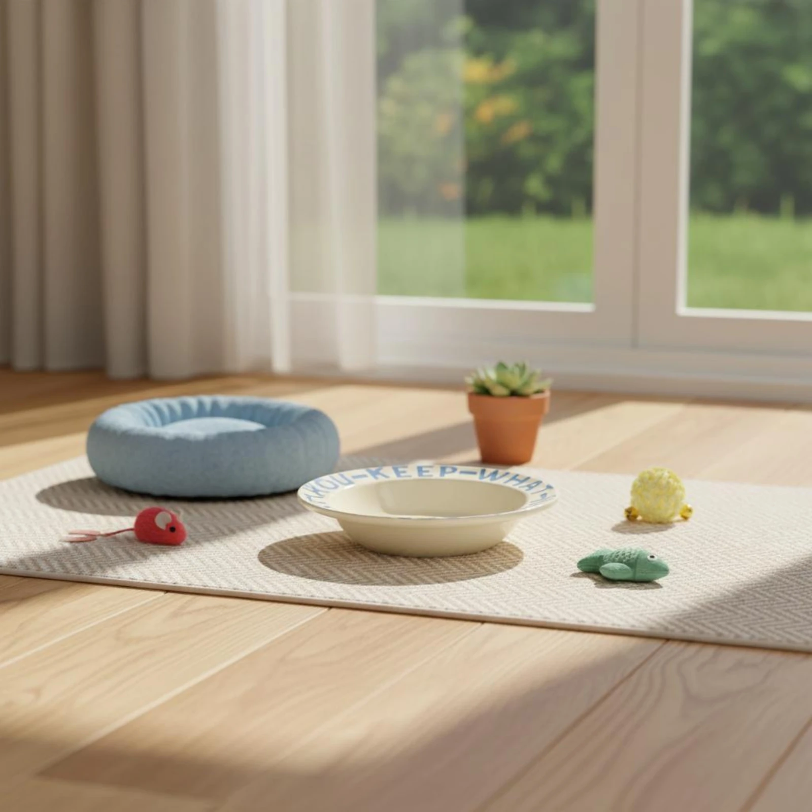 Ceramic Cat Bowl Cute Pattern Shallow Cat Dish Shallow Pet Dish Safe Material Whisker Considerate Plate Stackable for Felines