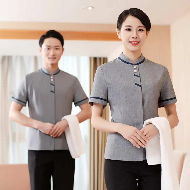 Service Uniform Short-Sleeved Summer Hotel Room Cleaning Aunt Long Sleeve Cleaner Work Clothes Female Pro