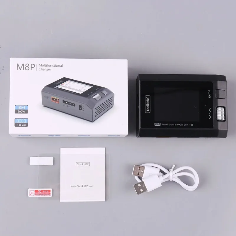 ToolkitRC M8P Charger with An Increase in Accuracy Power of 600W 20A 5V 1-8S Multifunctional Signal Testing M8S Upgraded
