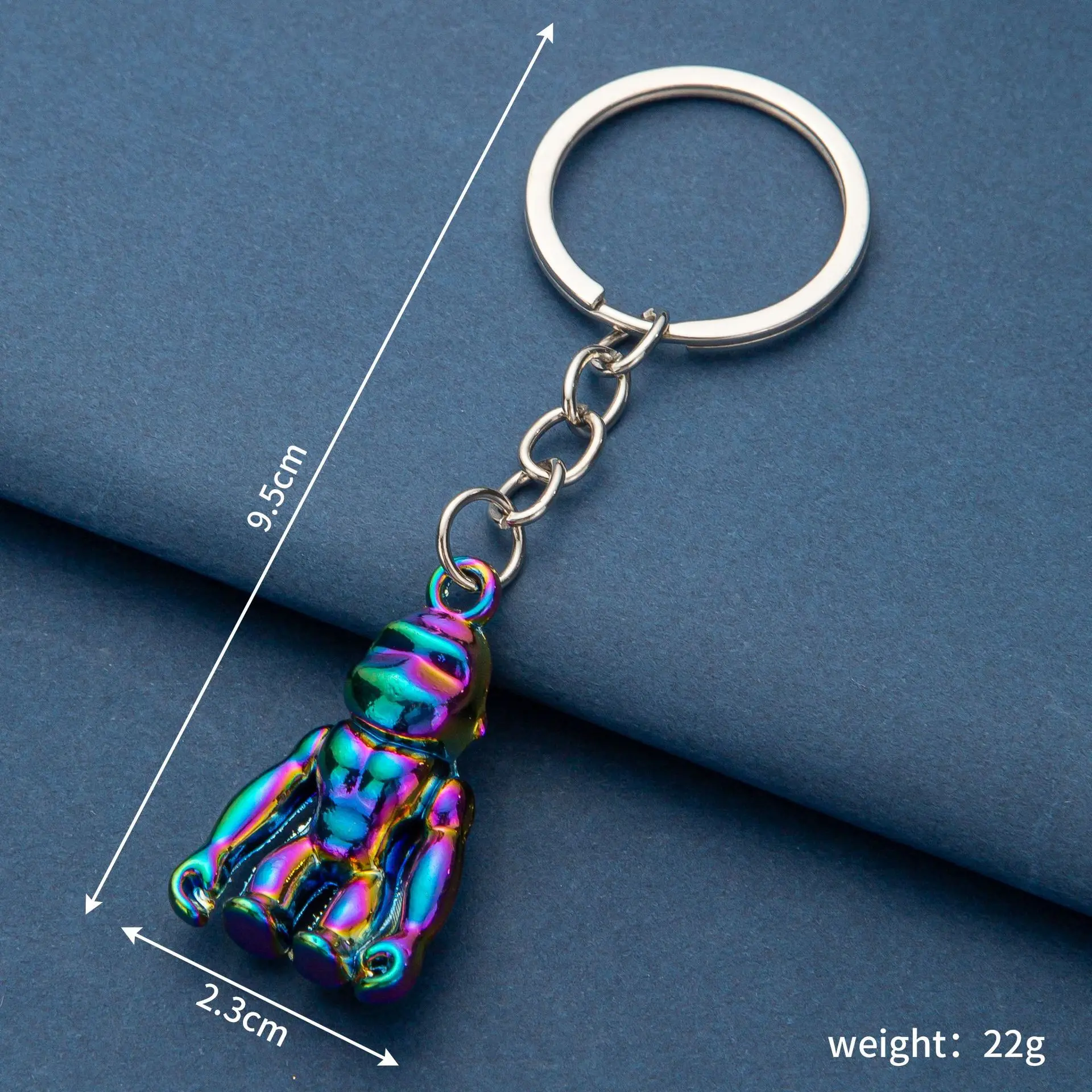 قرد المفاتيح مزدوجة الجانبين قرد المعلقات DIY الرجال المجوهرات سيارة مفتاح سلسلة حلقة حامل تذكارية للهدايا