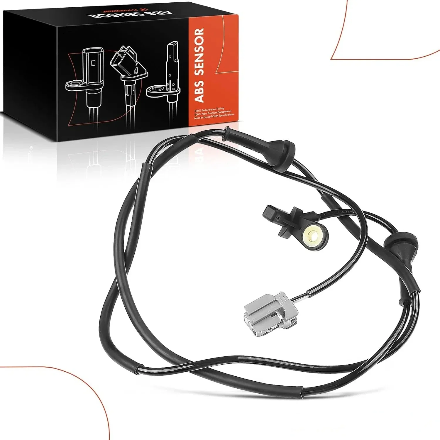 Rear Left Driver Side ABS Wheel Speed Sensor Compatible with Volvo Models XC90 2003-2014 ,30773744,86342470,08634247,ALS569