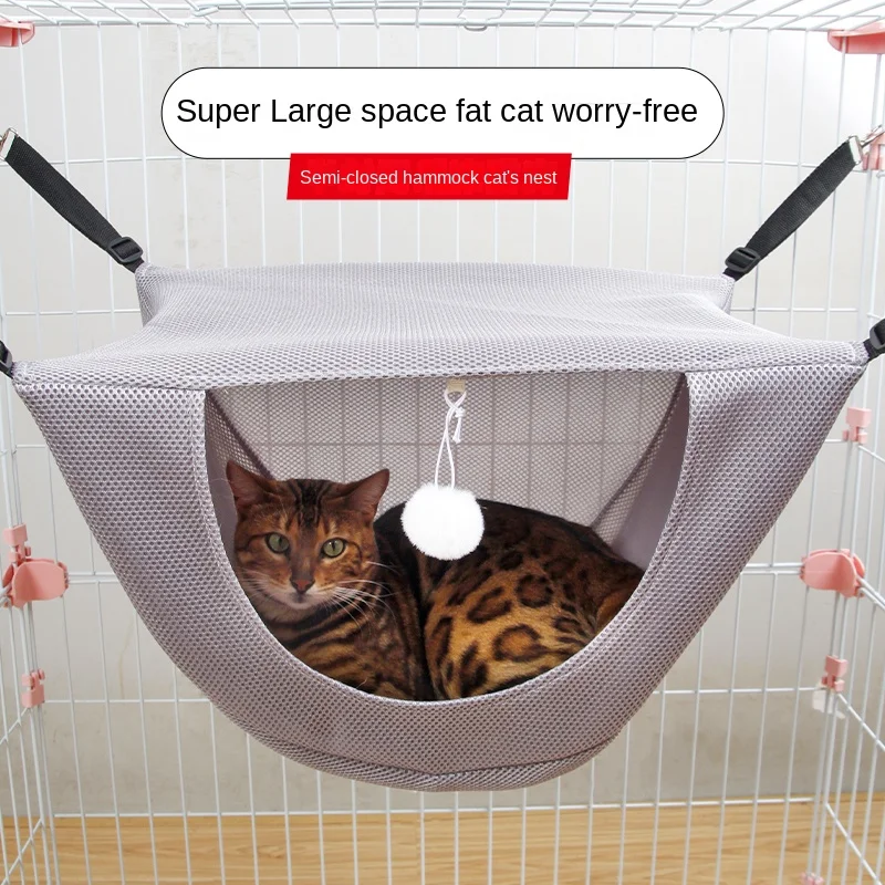 

Cat Cage Hammock Hanging Nest Summer Breathable Hanging Cat Nest Pet Swing Hanging Basket Cat House Washable