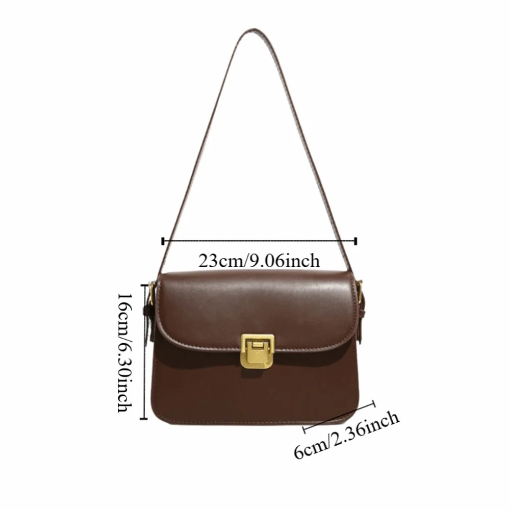 الكورية خمر مشبك حقيبة كتف بلون الترفيه حقيبة مربعة صغيرة بولي Leather الجلود Cuasal المرأة الإبط حقيبة Shoping