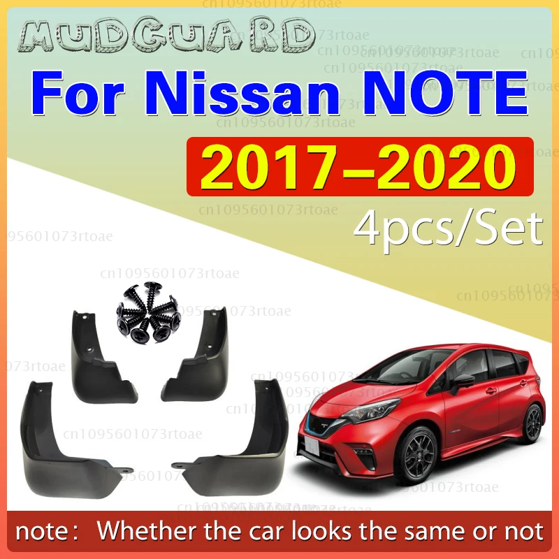 

4Pcs Front Rear Mud Flaps Splash Guards Cover For Nissan NOTE 2017 - 2020 2018 2019 Mudflaps Splash Guards Mud Flap Mudguards