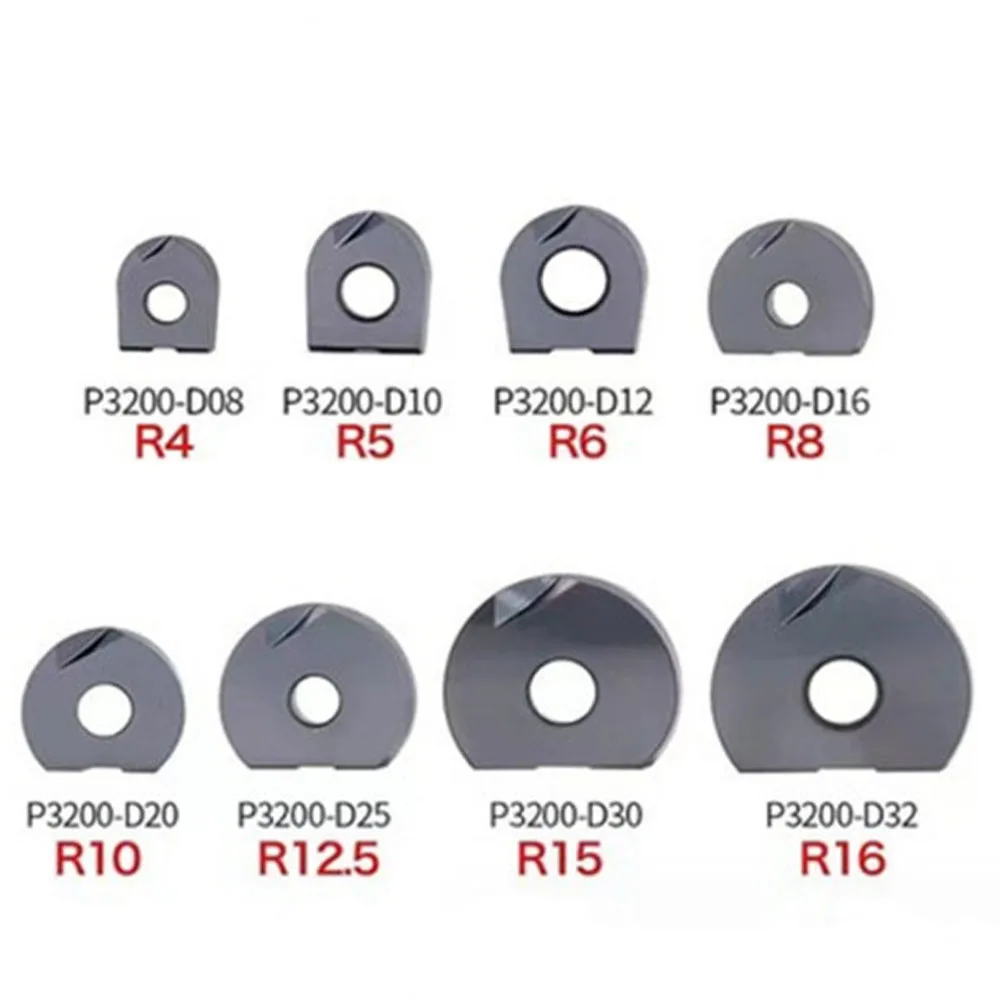 P3200-D8/D10/D12/D16/D20/D25/D30/D32 R4 R5 R6 R8 R10 R12.5 R15 R16 Carbide Milling Inserts Turning Tool Cutter Lathe Blade