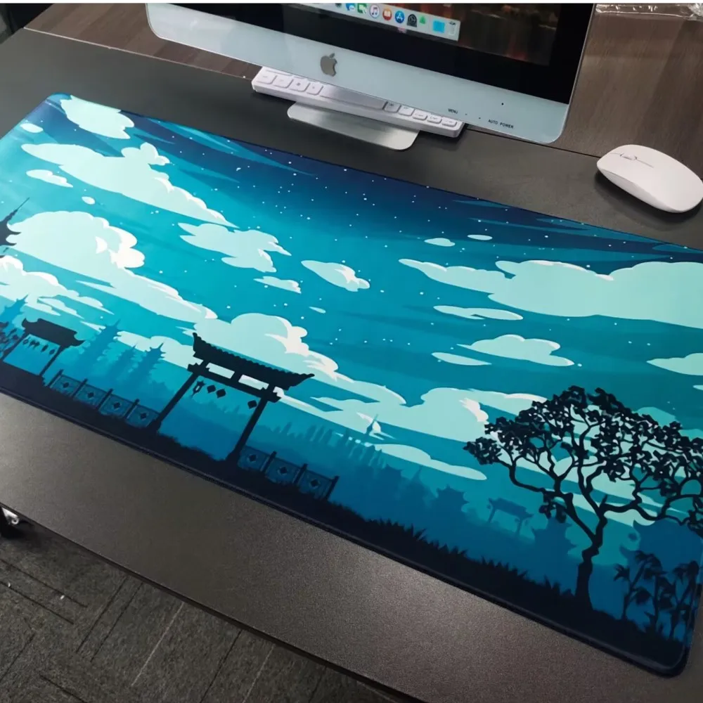 Grande espaço Gaming Mouse Pad, Laptop Mousepad, tapete de teclado, Anti-Slip Gamer, Deskmat, Office Rubber Mousepad