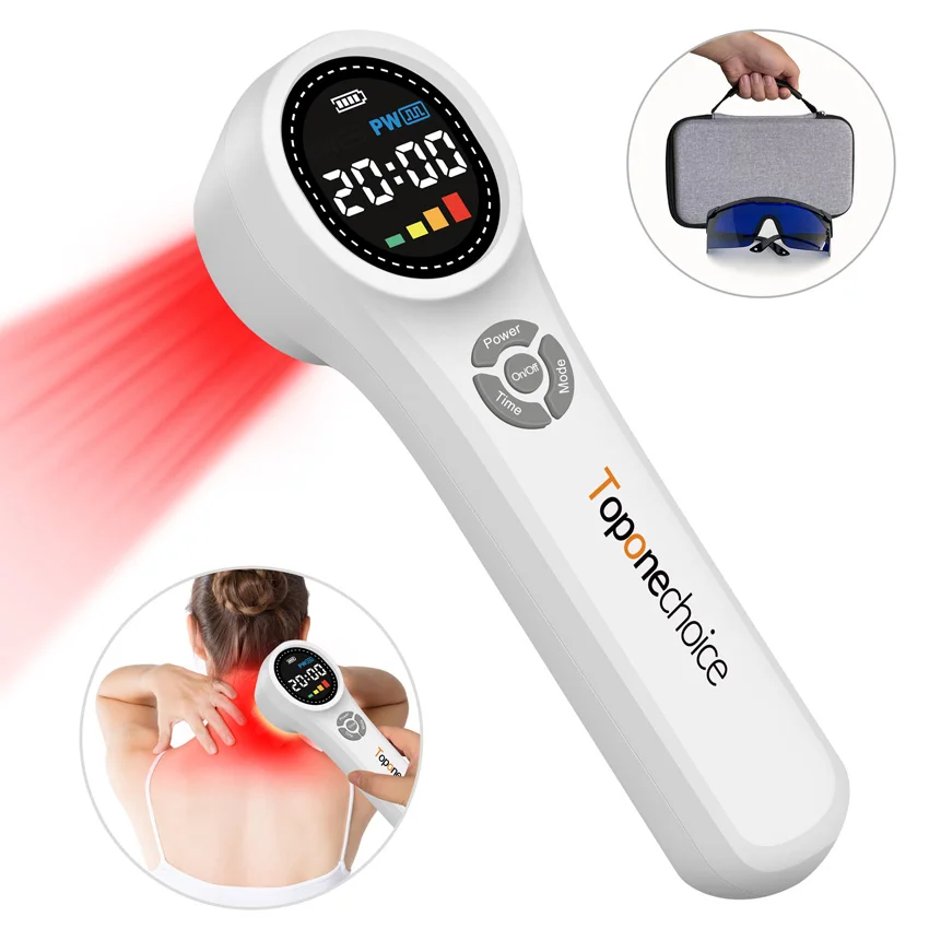 24 Diodes Cold Laser Physical Therapy 660nm 810nm 980nm Red & Near Infrared Light Device for Humans Pets Pain and Inflammation