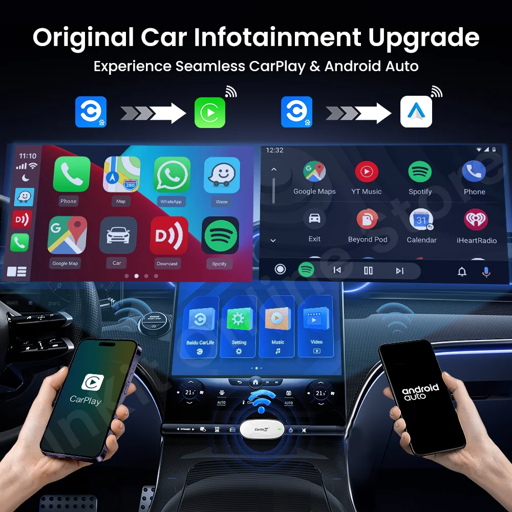 Carlinkit X2CA Carplay Android Auto Wireless Adapter for Wired CarLife BYD MG Geely Chery Jaecoo Jetour GAC Changan GWM