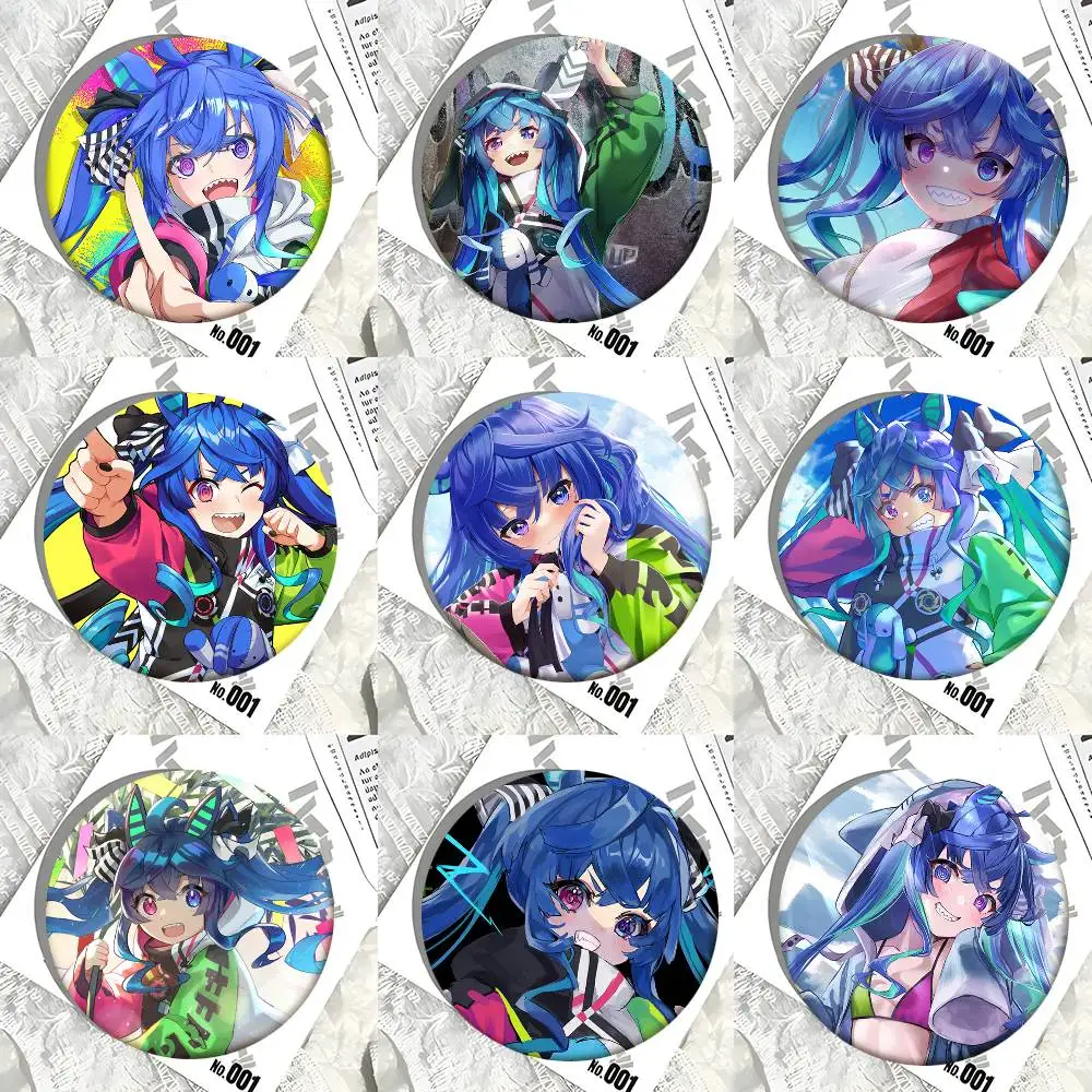 Twin Turbo Hot Anime Umamusume Rundes Abzeichen Kreative Brosche Kleidung Rucksack Accessoires Anstecknadel
