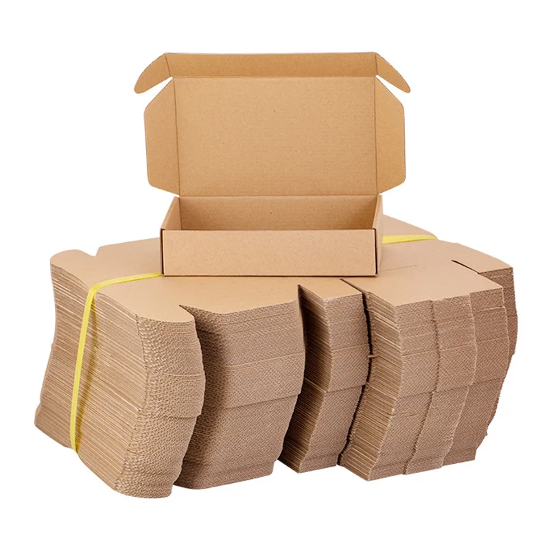 Shipping Express Packaging/20pcs /50pcs/ Brown/Multi-Size Kraft Paper Box Wedding Party Favours Chocolate Candy Gift Box view 2