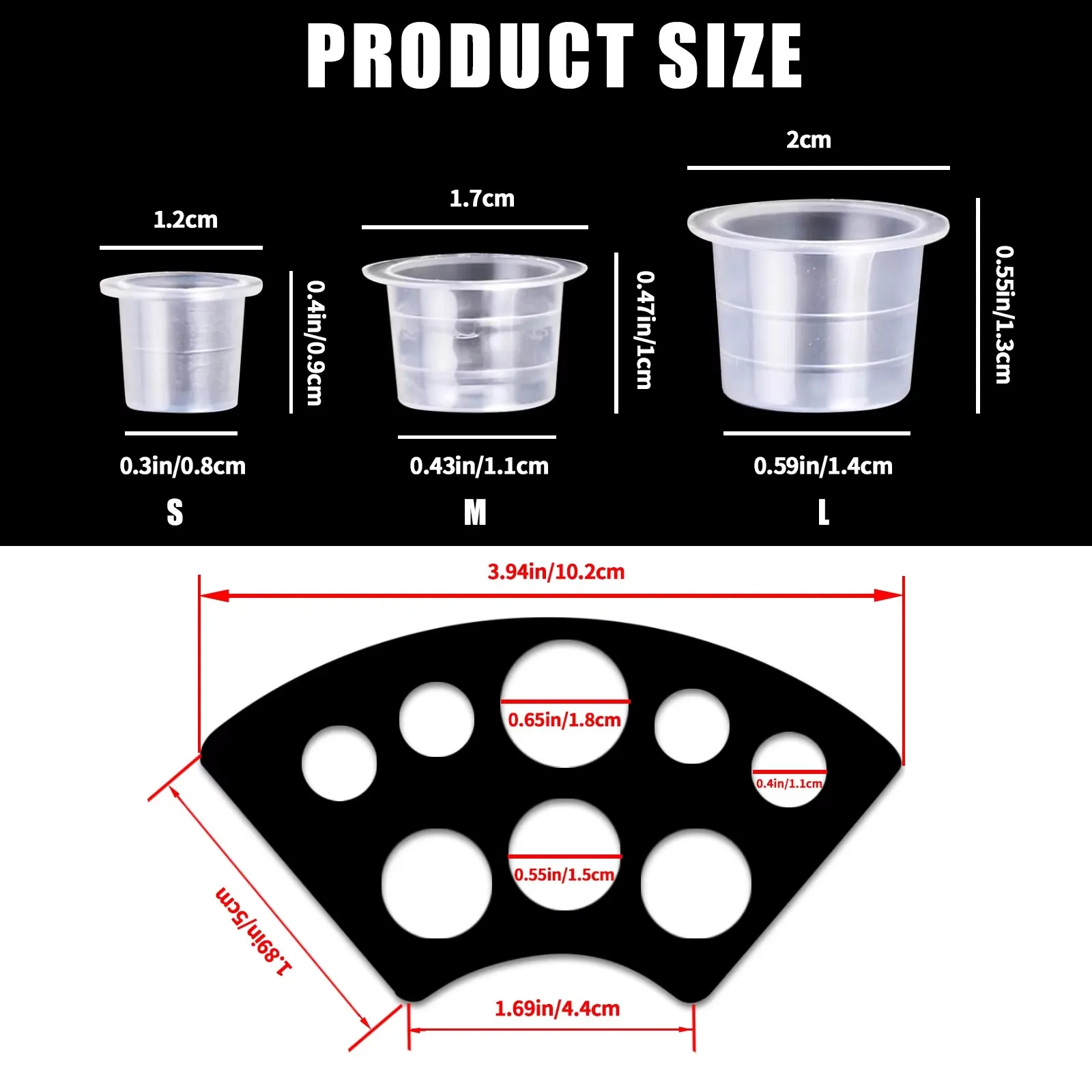 LASTJUDG 1000Pcs High-quality Tattoo Ink Cups Disposable Plastic Pigment Clear Permanent Makeup Tattoo Accessory Tattoo Ink