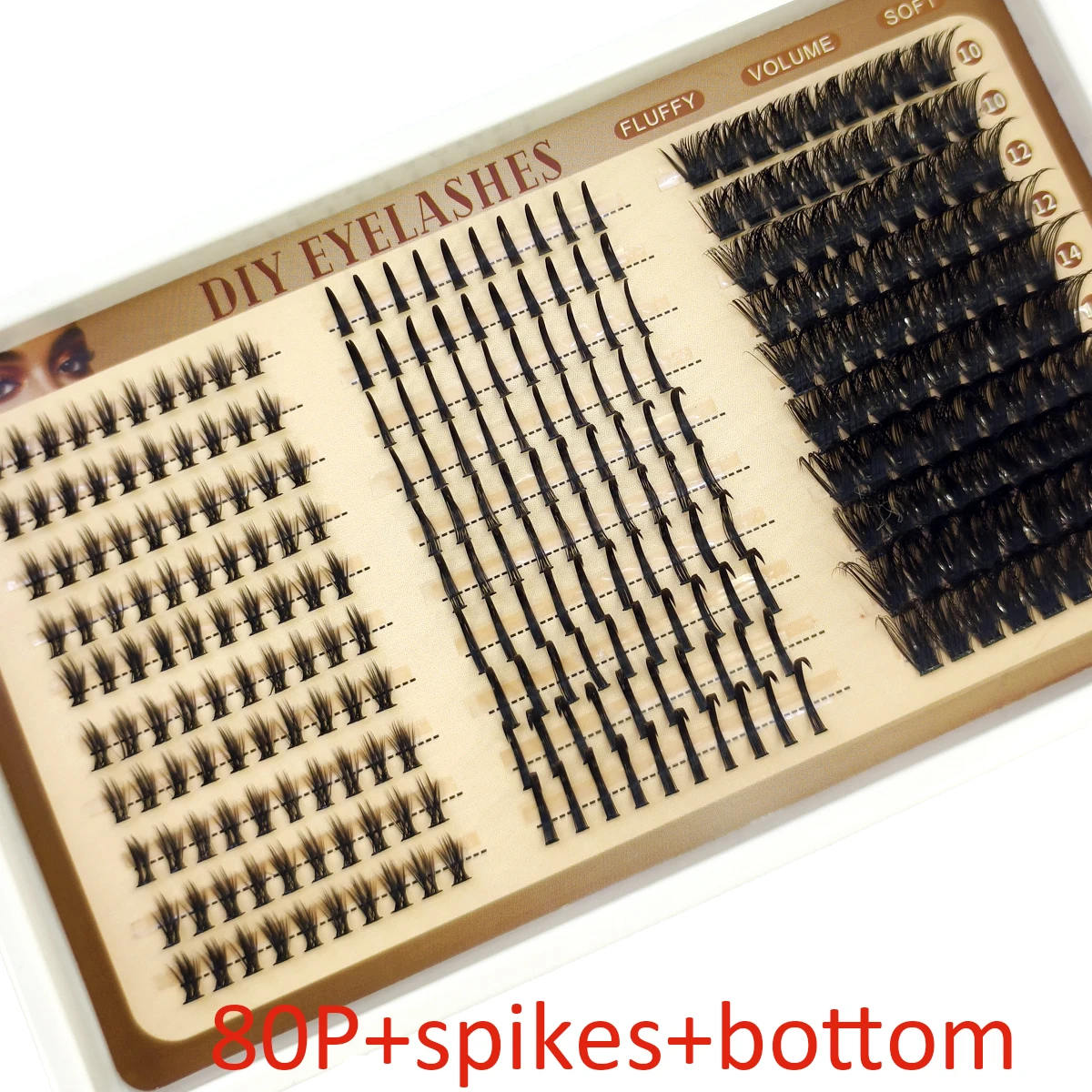 30 Reihen Wimpernbüschel DIY Spiky Cluster Lashes Gemischte Stile Flauschige Volumen-Wimpernbüschel Flauschige Einzelwimpernverlängerung – Detail 13