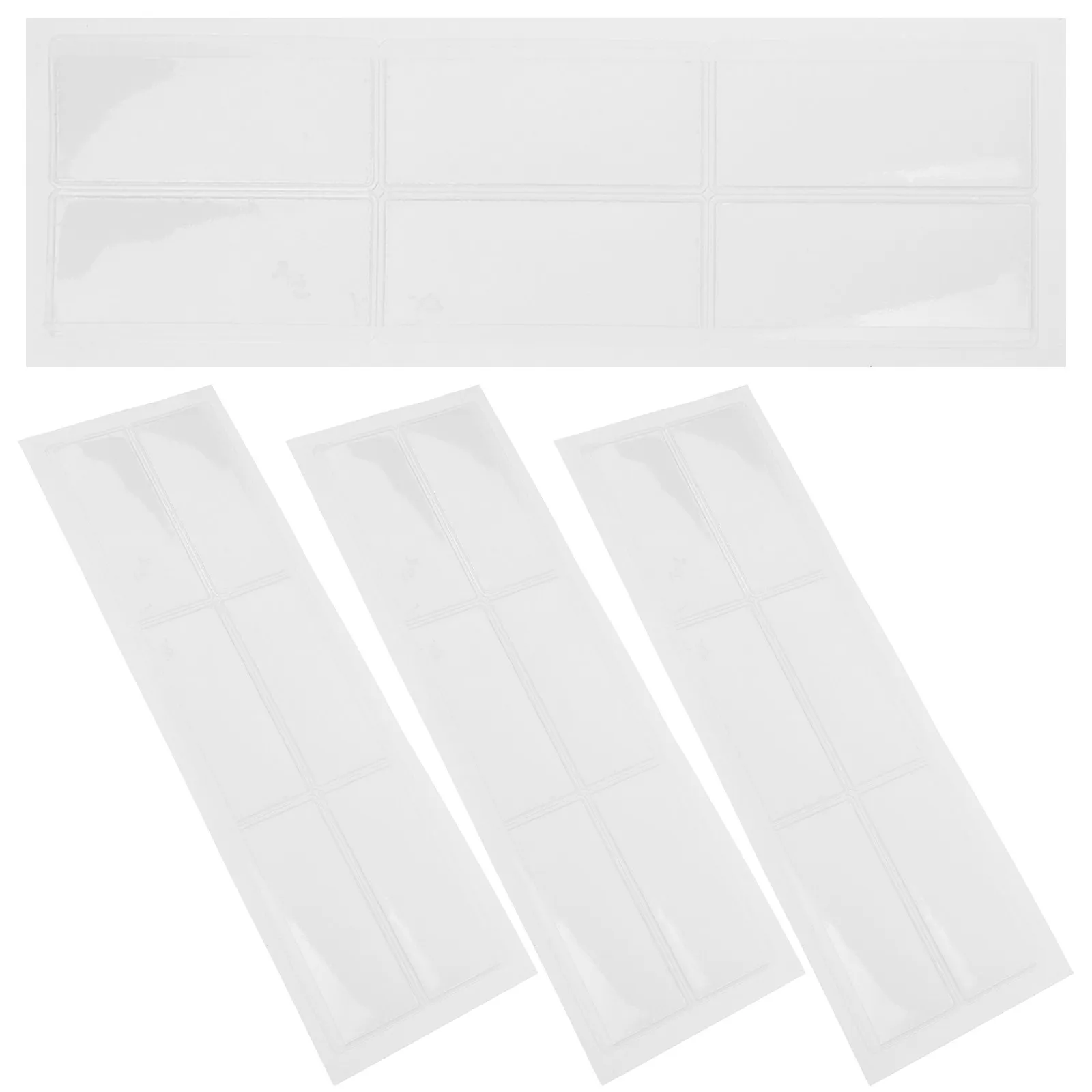 24pcs Clear Plastic Shelf Tag Labels with Adhesive Back for Business Index Cards