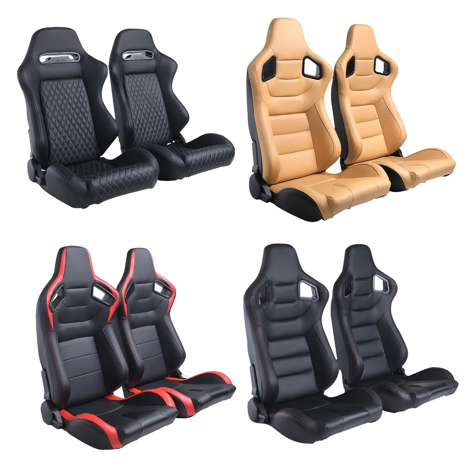 Car sports seat modification with slide track racing modification car esports simulation driving seat metal frame universal