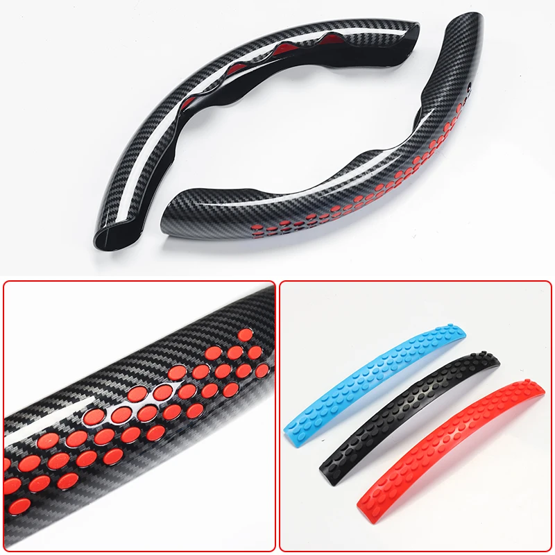 Carbon fiber pattern style Steering wheel cover For Toyota Land Cruiser Prado 120 150 LC120 LC150 2003-2023 Interior Accessories
