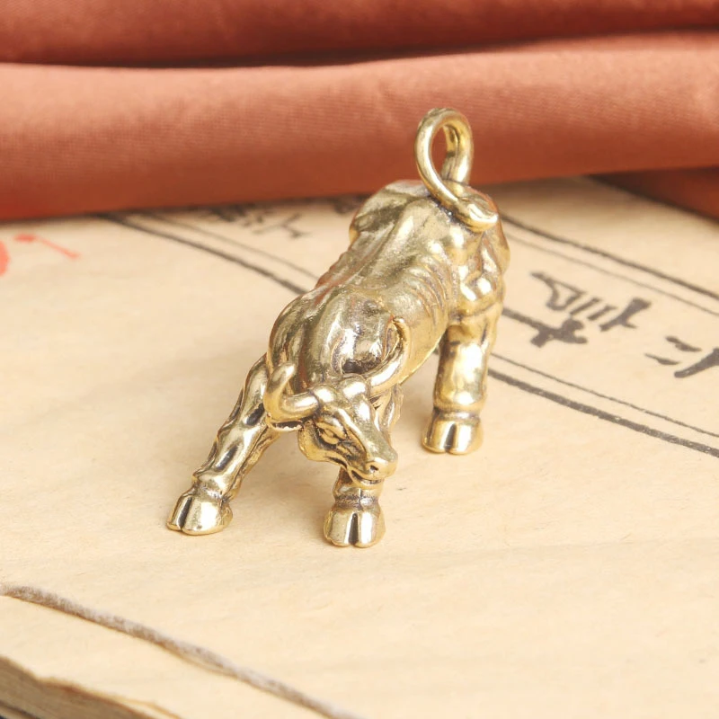 النحاس الثور جدار الشارع الماشية النحت النحاس البقرة تمثال التميمة رائعة الحرف زخرفة مكتب الديكور هدية الأعمال #2