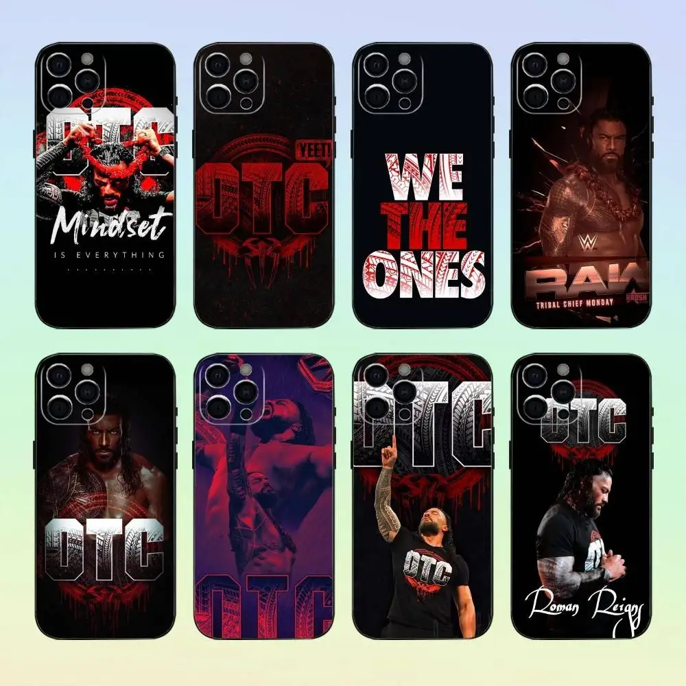 

R-Roman R-Reigns wrestler Phone Case For iPhone17,16,15,14,13,12,11 Plus,Pro Max Soft Black Cover