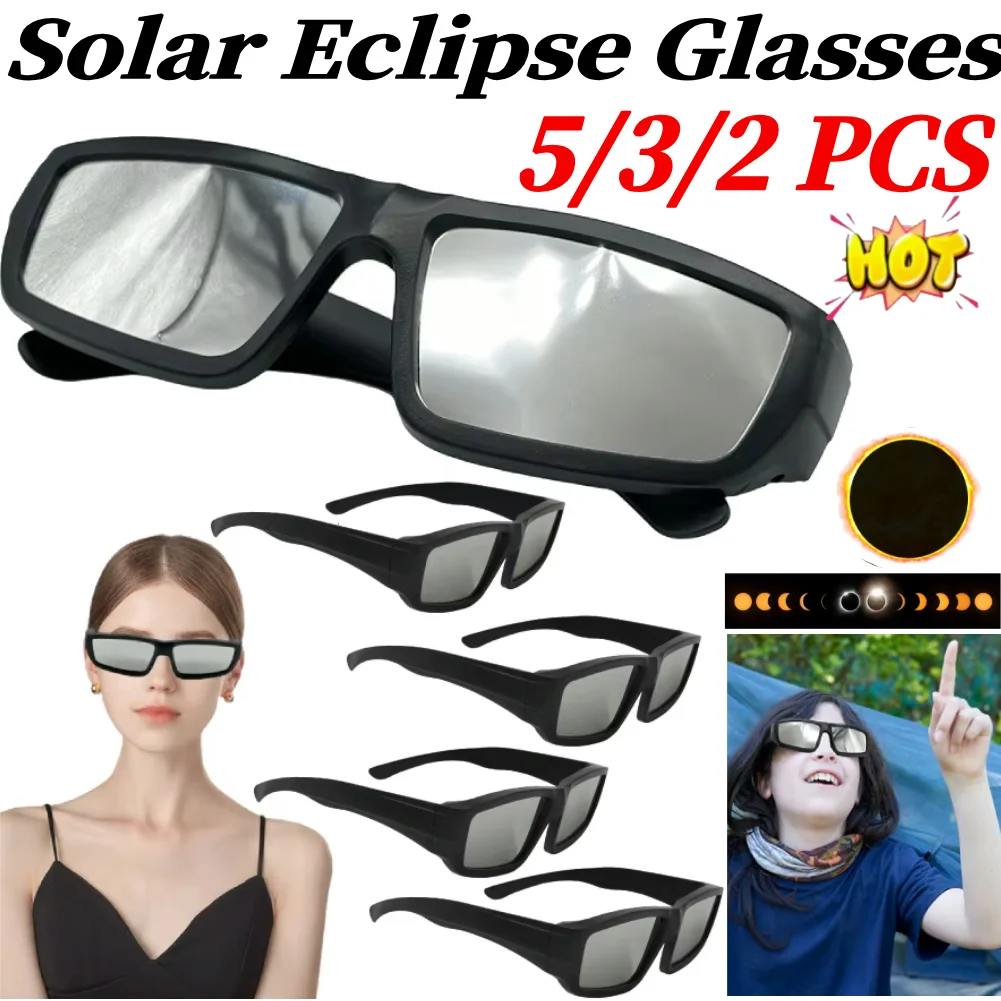 2-5PCS 2-5PCS Reusable Solar Eclipse Glasse Anti-UV Viewing Glasses Safe Shades Observation Solar Glasses Upgraded Silver-plated Lenses - Aliexpress Deal