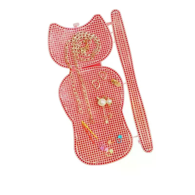 DIY Knitting Crochet Bags Kit with Mesh Plastic Canvas Sheets