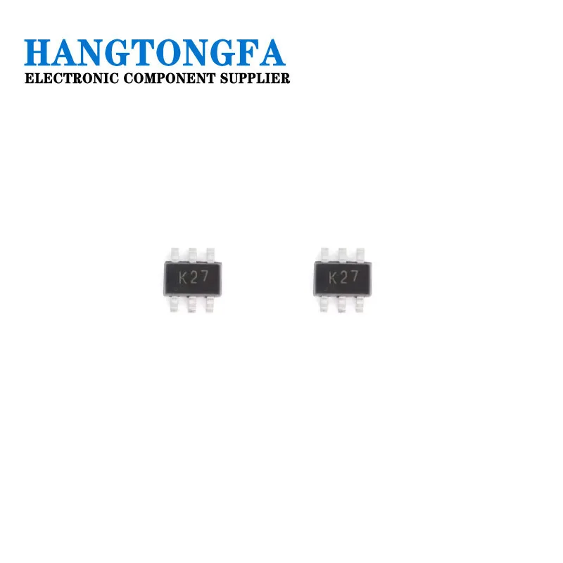 50PCS IC  MMDT2227 K27 SOT-363 40V 600mA NPN+PNP transistor  NEW and Original IN STOCK
