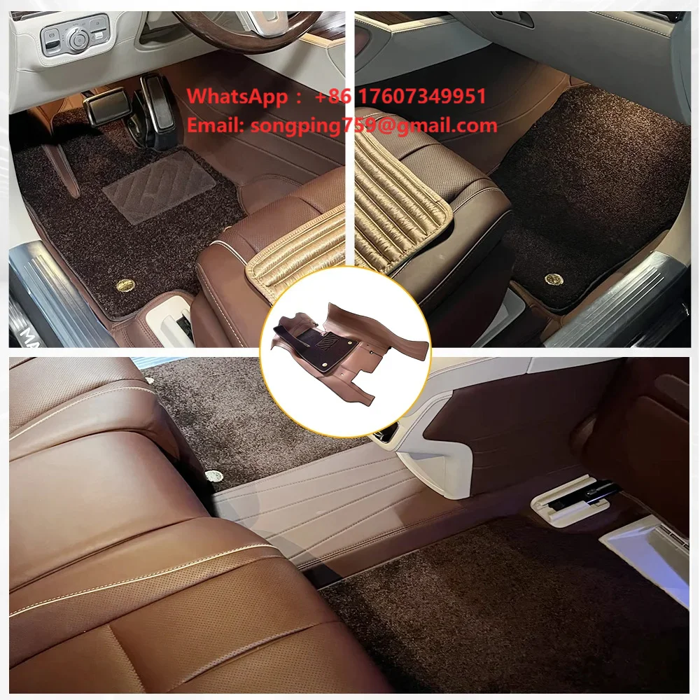 Style Double Layer 360 Full Set Car Floor Mats for Mercedes GLS |Anti-Scratch Wear-Resistant Liners