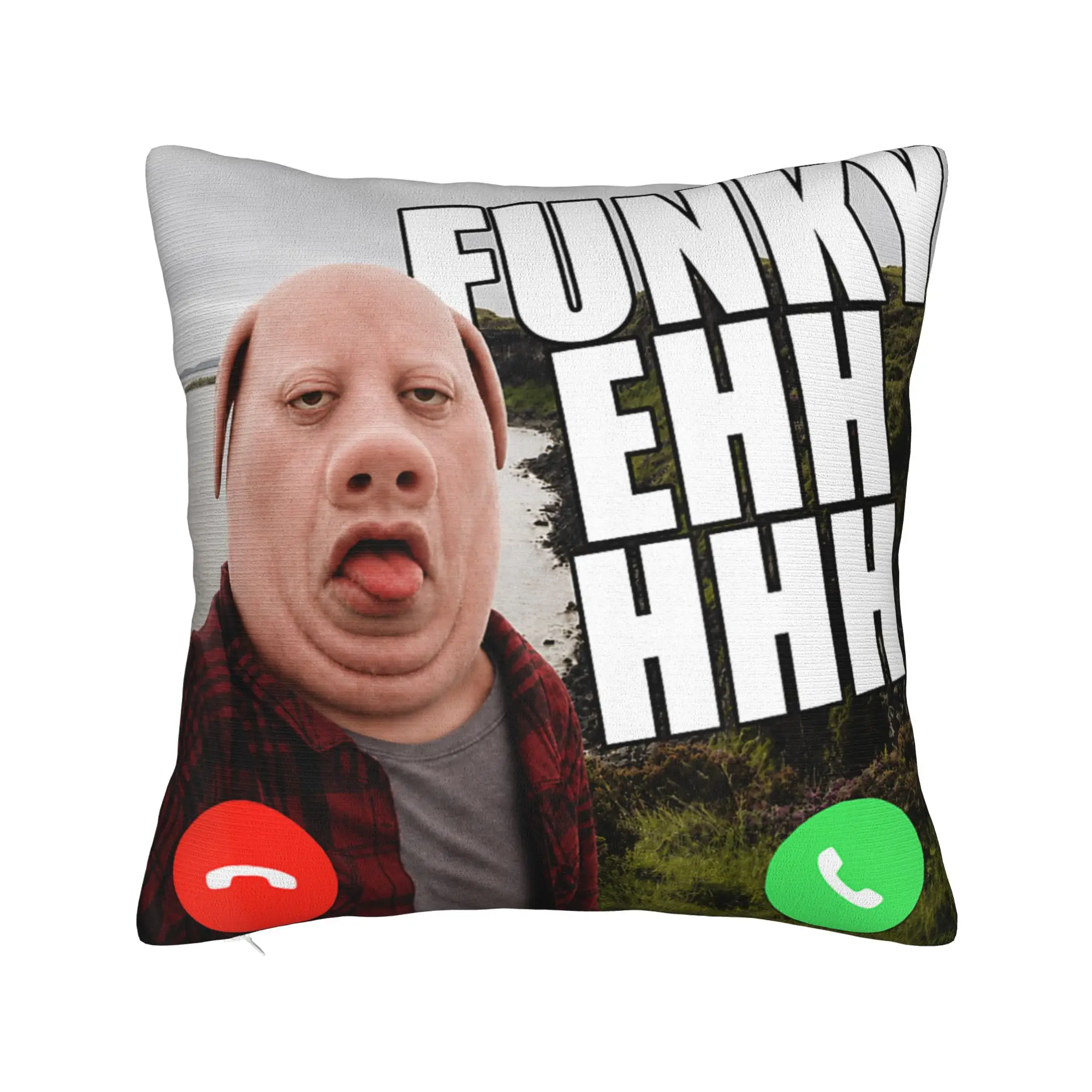 Funny John Pork Funky Ehh Calling Brainrot Meme Pillow Case  Fashion Pillow Cover Square Pillowcases For Sofa Home Decoration