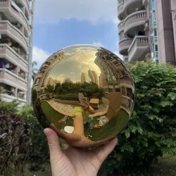 60-280mm Metal Hollow Balls Home Decor 304 Stainless Steel Figurine Fairy Garden Ball Solar System Color Not Faded