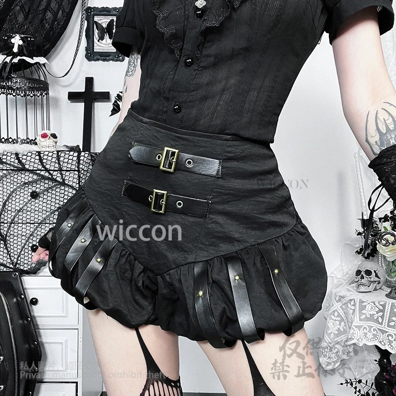 2025 Nuovo Y2K Jirai Kei Nero Zucca Pantaloni Sexy Steampunk Gonna Pantaloncini Streetwear Punk Moda Donna Causale Gotico Scuro SML