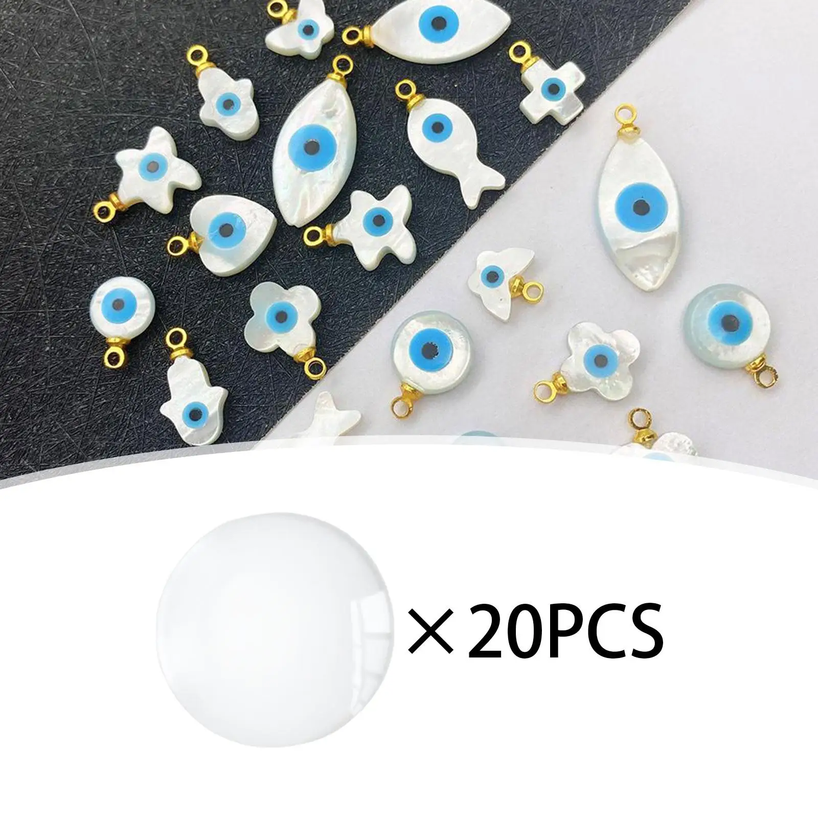 2-4pack Half Round Flatback for Jewelry Making DIY Crafts Glass Cabochons Dome