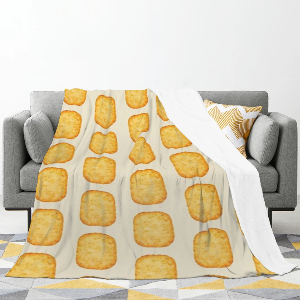 Hashbrown Medium Blanket Soft comforter sets throw for Couch Warm Flannel Blankets Bedroom Décor