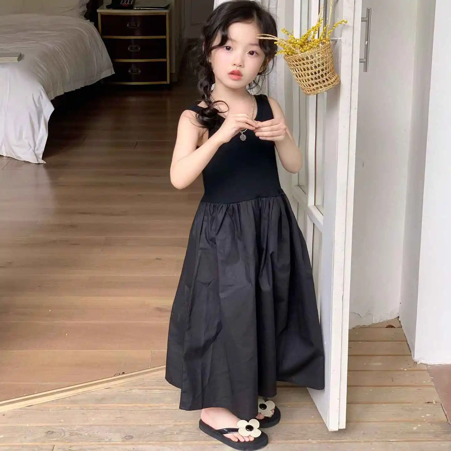 vestido-longo-de-praia-para-meninas-estilo-coreano-vestido-casual-com-alcas-cintura-media-fibra-de-poliester-saia-em-a-p