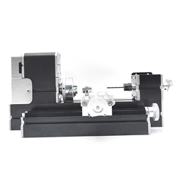 ZHRUI-Mini Micro Mecânica Metal Lathe Machine, Ferramentas com Base, Carpintaria em Madeira, Metal macio, Plexiglass, Plástico, 60W