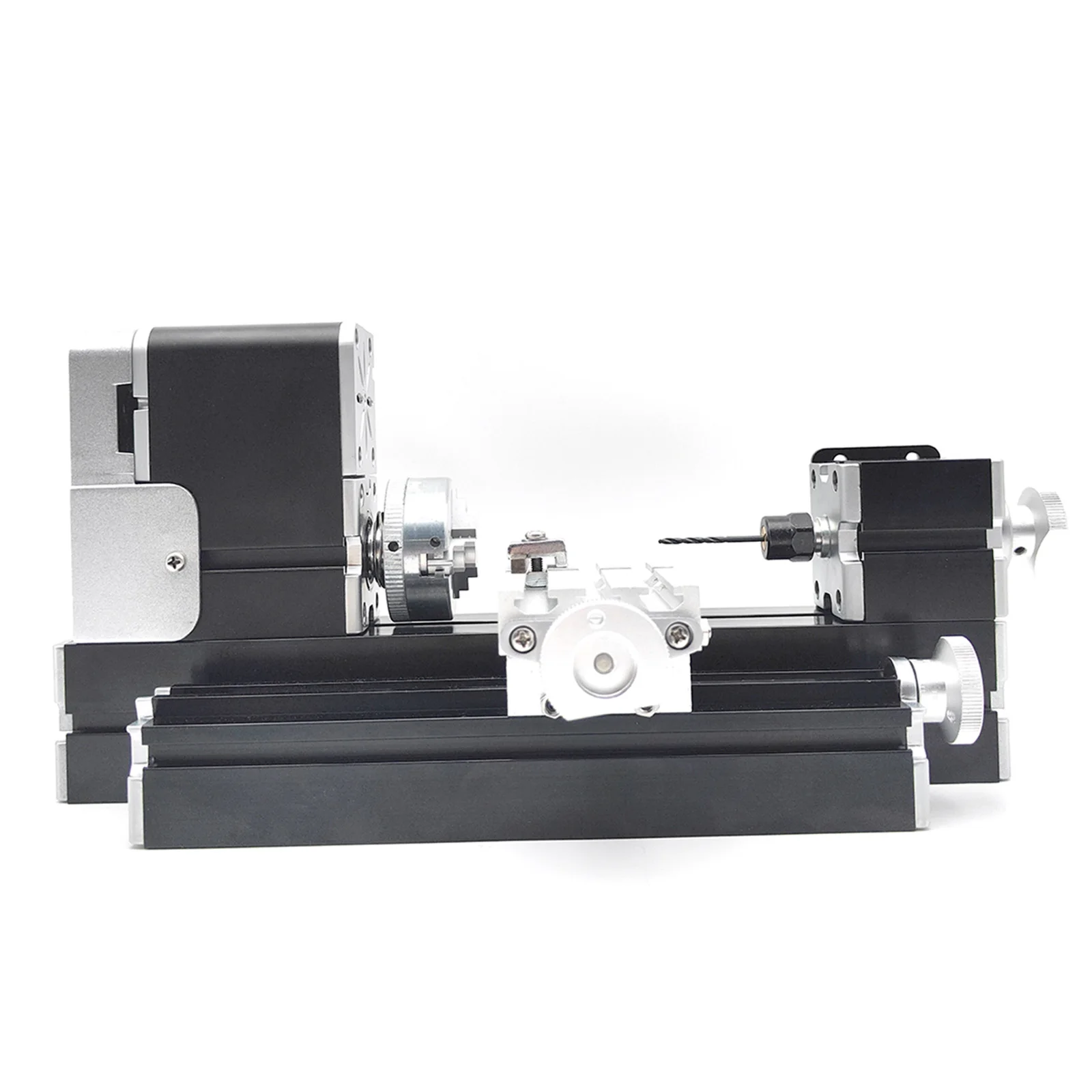 ZHRUI Mini Micro Mechaniczne tokarki do metalu o mocy 60 W z podstawą do stolarki w drewnie, miękkim metalu, pleksi, plastiku itp.