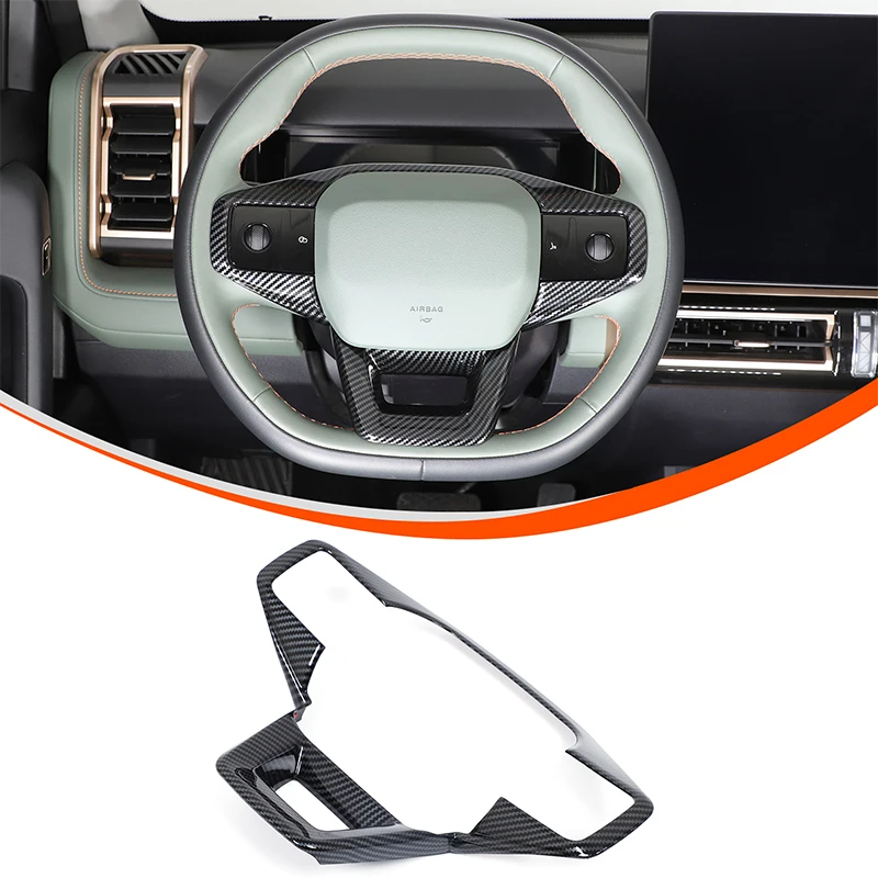 

For Chery ICAR 03/Jaeco J6/Chery J6 2024+ Automotive interior modification Automotive steering wheel decorative frame ABS