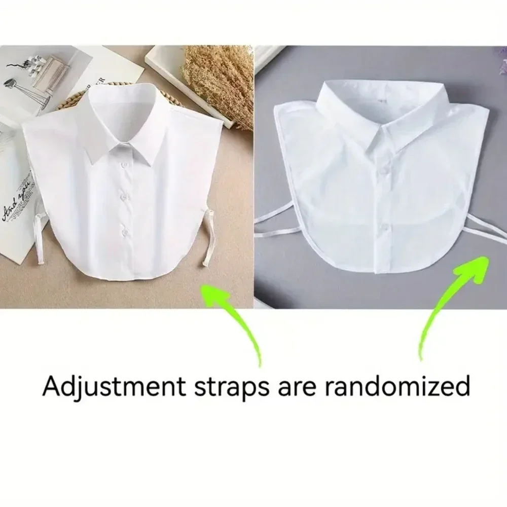 

1 шт. элегантный воротник-полурубашка, женские съемные искусственные воротники без рукавов, многослойные вставки для рубашек из полиэстера, можно стирать в машине