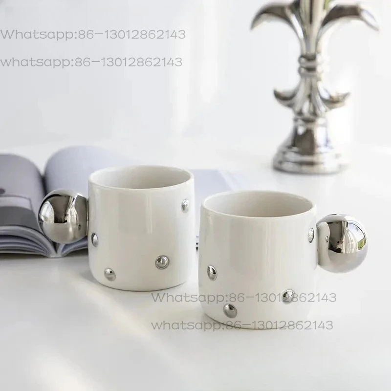 Electroplated Ceramic Mugs Afternoon Tea Coffee Mugs Milk Cup Juice Cups Water Cups Tea Cups Tea Sets Household Products