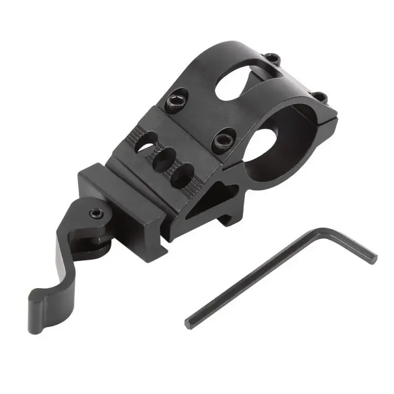 Tactical 25.4mm Quick Release Flashlight Offset Mount Holder 20mm Rail QD 45 Degree Sight Scope Mount Clamp Toy Gun Accessories