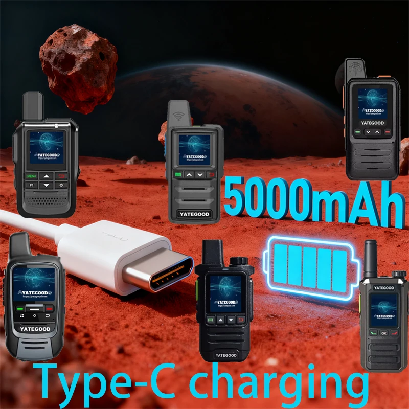 YATEGOOD G300 POC Walkie Talkie Sem limite de distância Intercom Long standby Portátil Mais de 5000KM 4G 5G