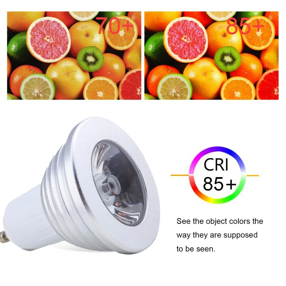 4 x GU10 5W 16 Color Changing RGB Dimmable LED Light Bulb For Home Decoration With Remote Control